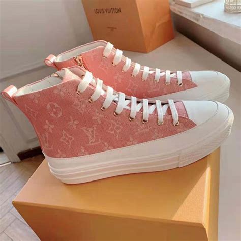 lv pink sneaker|louis vuitton jean sneakers.